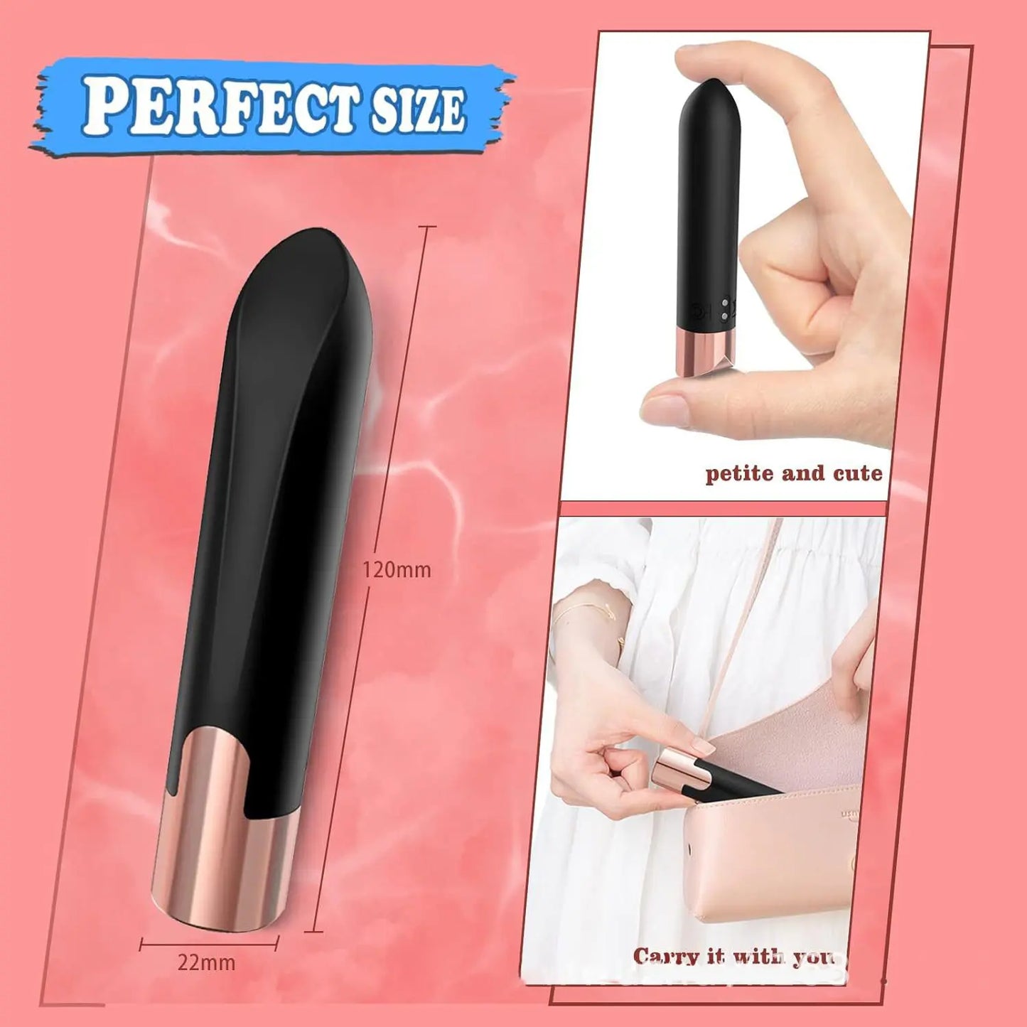 zenzoone Noir compact lipstick vibrator perfect travel size design