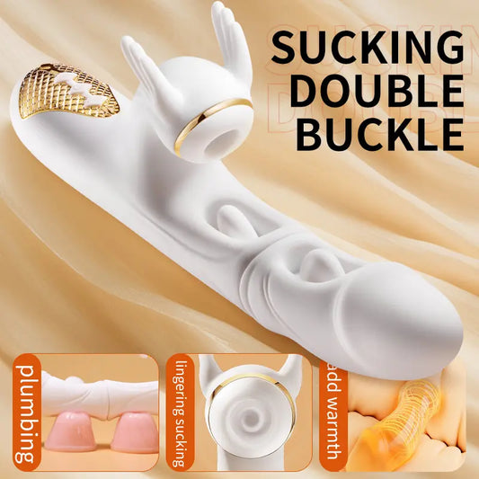 dual suction rabbit vibrator with clitoral and internal stimulation