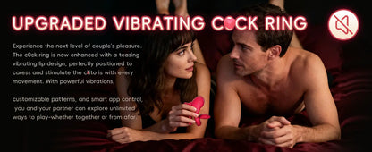 App Control Cock Ring with Tongue Vibrator | Couples Sex Toy