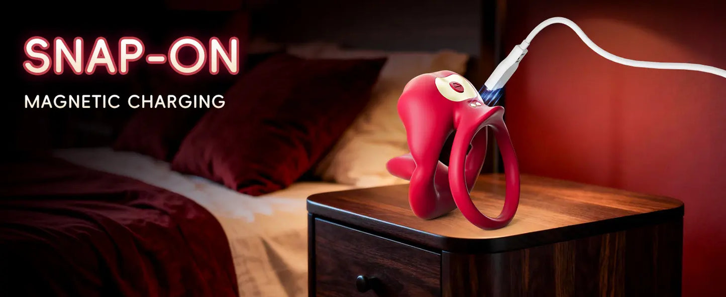 App Control Cock Ring with Tongue Vibrator | Couples Sex Toy
