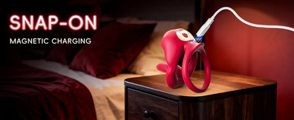 App Control Cock Ring with Tongue Vibrator | Couples Sex Toy