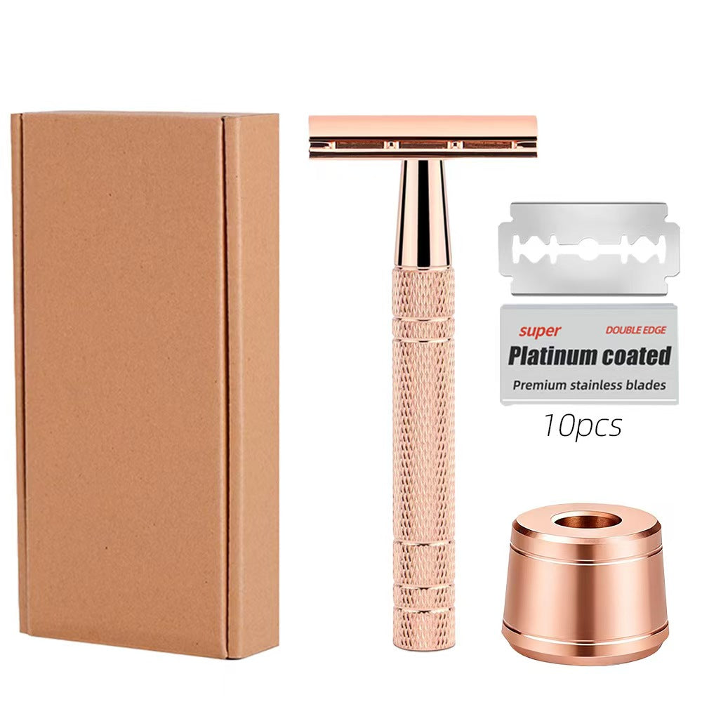 Plastic-Free Single-Blade Razor | Free 10 Premium Blades