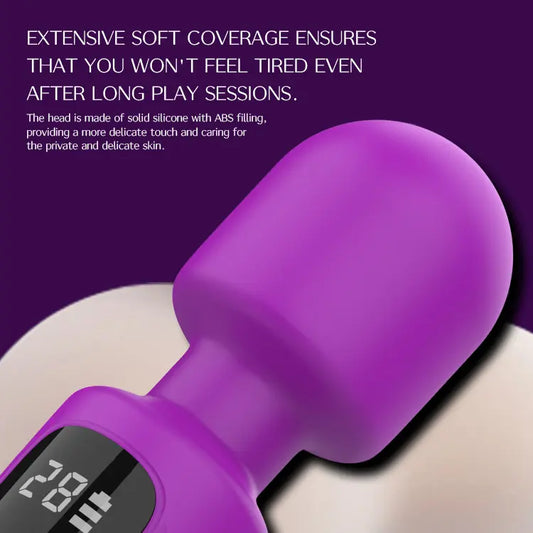 Handheld Cordless Wand Massager | Waterproof Silicone Massager
