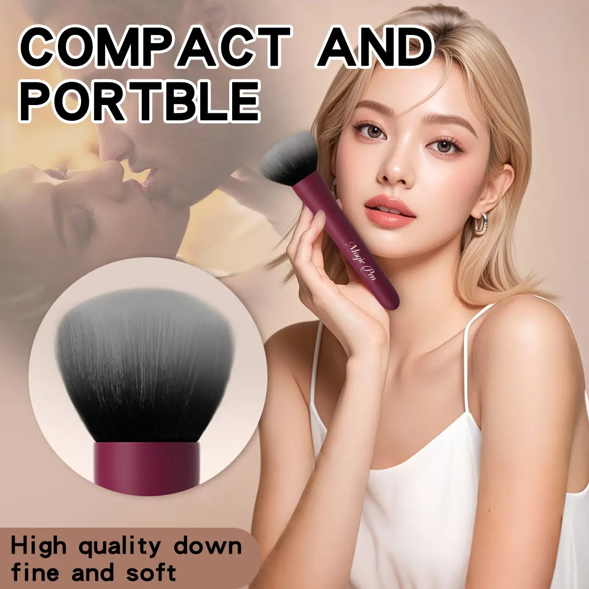 2-in-1 Makeup Brush Bullet Vibrator | Discreet 10-Mode Clitoral Stimulator - image 5