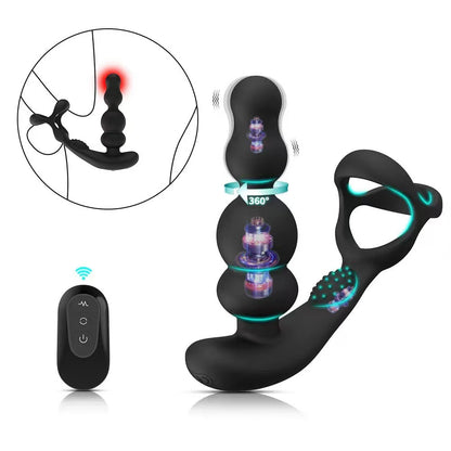 Male Prostate Massager 360° Rotate Wireless APP Control