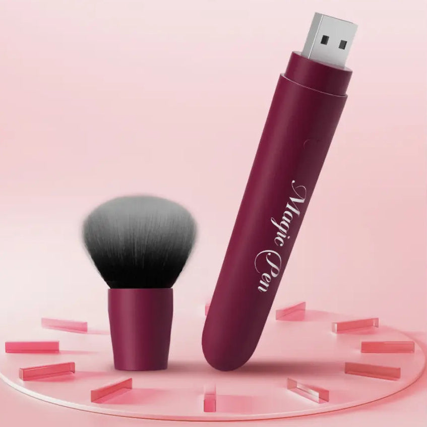 2-in-1 Makeup Brush Bullet Vibrator | Discreet 10-Mode Clitoral Stimulator - image 2