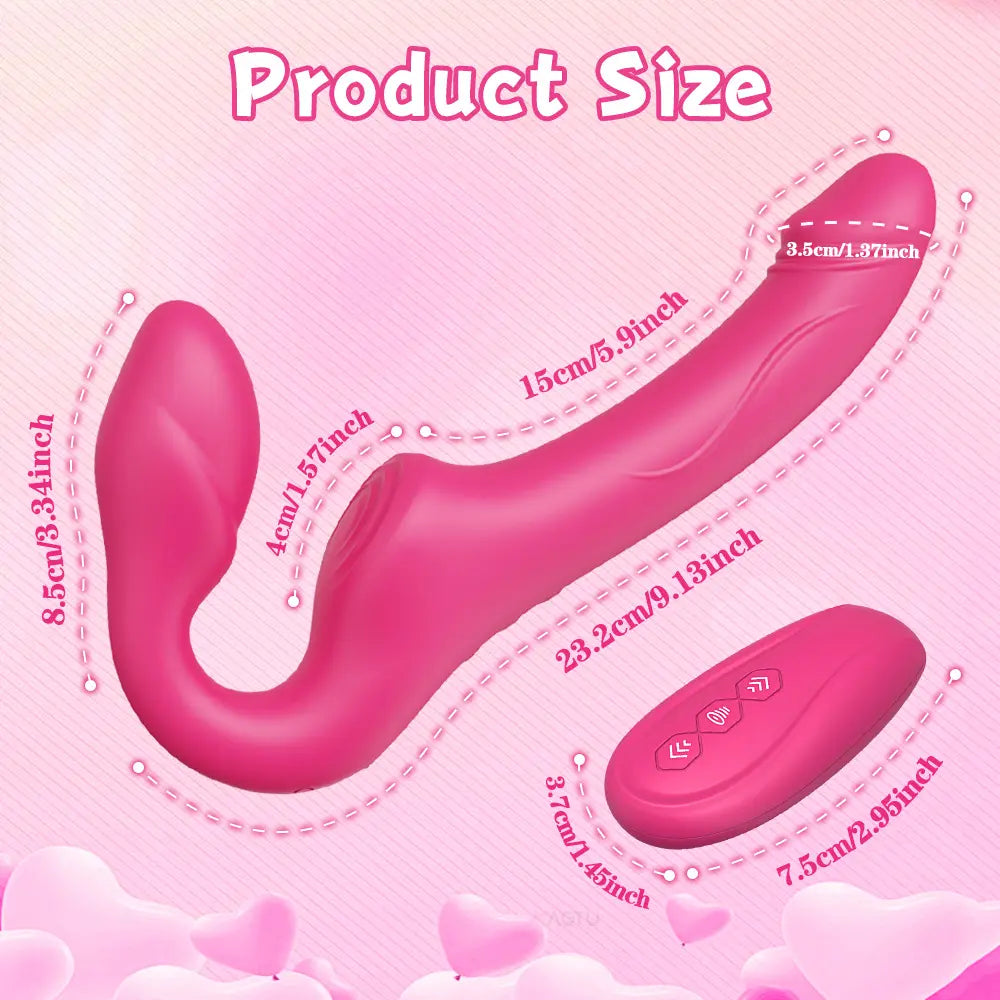 Strapless Strap-On Double Ended Vibrating Dildo
