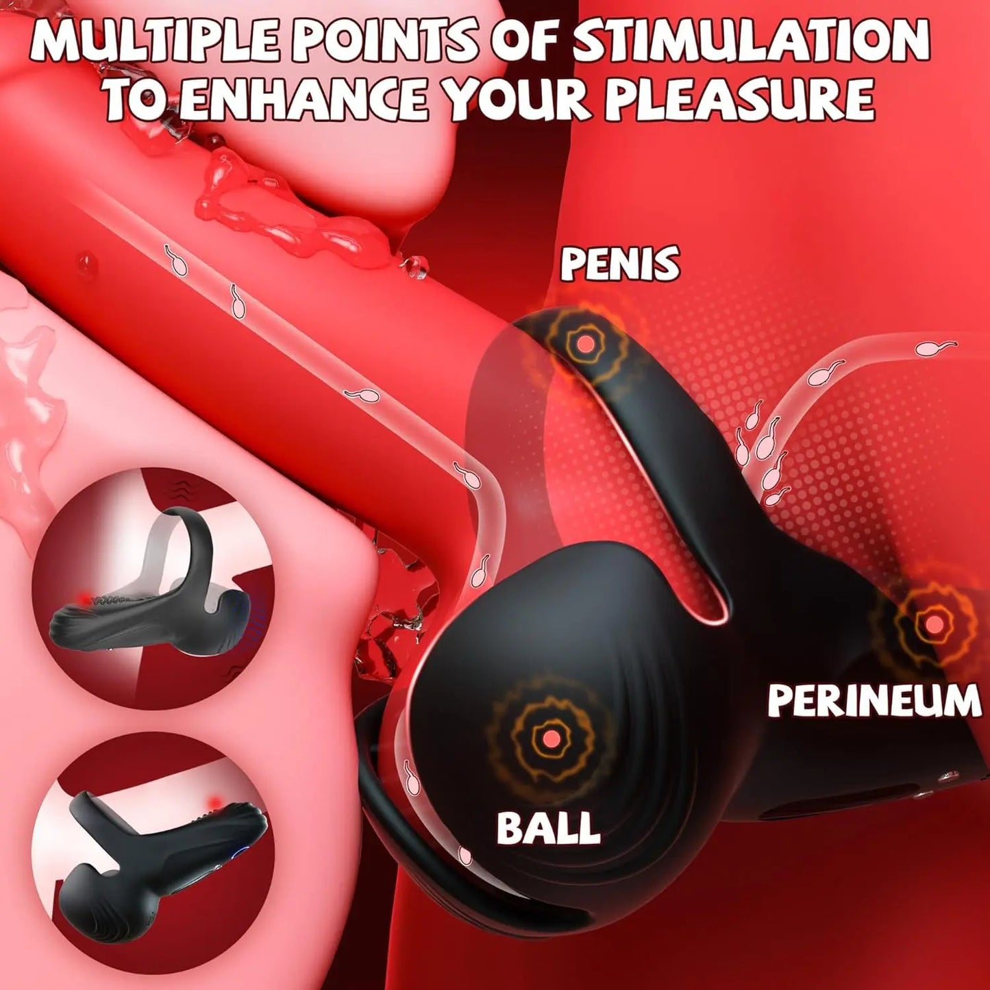 Vibrating Cock Ring — A Men's Pleasure Toy with 10 Modes