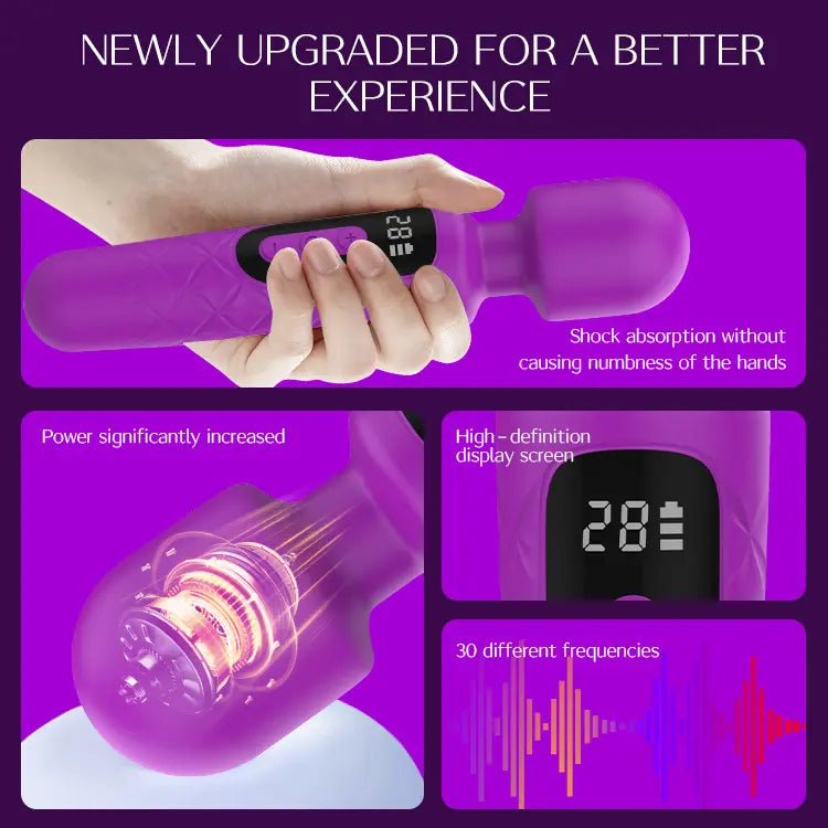 Handheld Cordless Wand Massager | Waterproof Silicone Massager