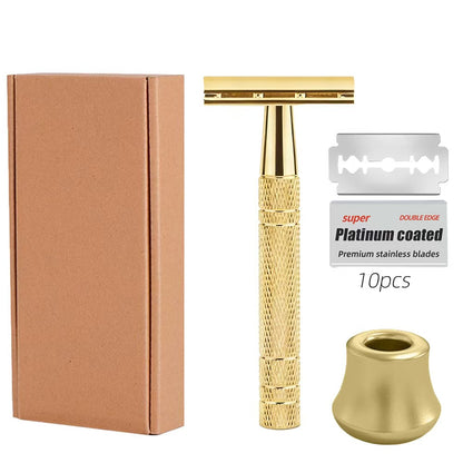 Plastic-Free Single-Blade Razor | Free 10 Premium Blades