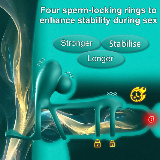 360° Twisting Cock Ring with G-Spot Stimulator | Couples Toy