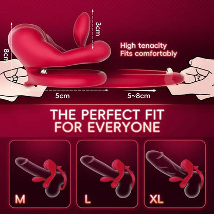App Control Cock Ring with Tongue Vibrator | Couples Sex Toy