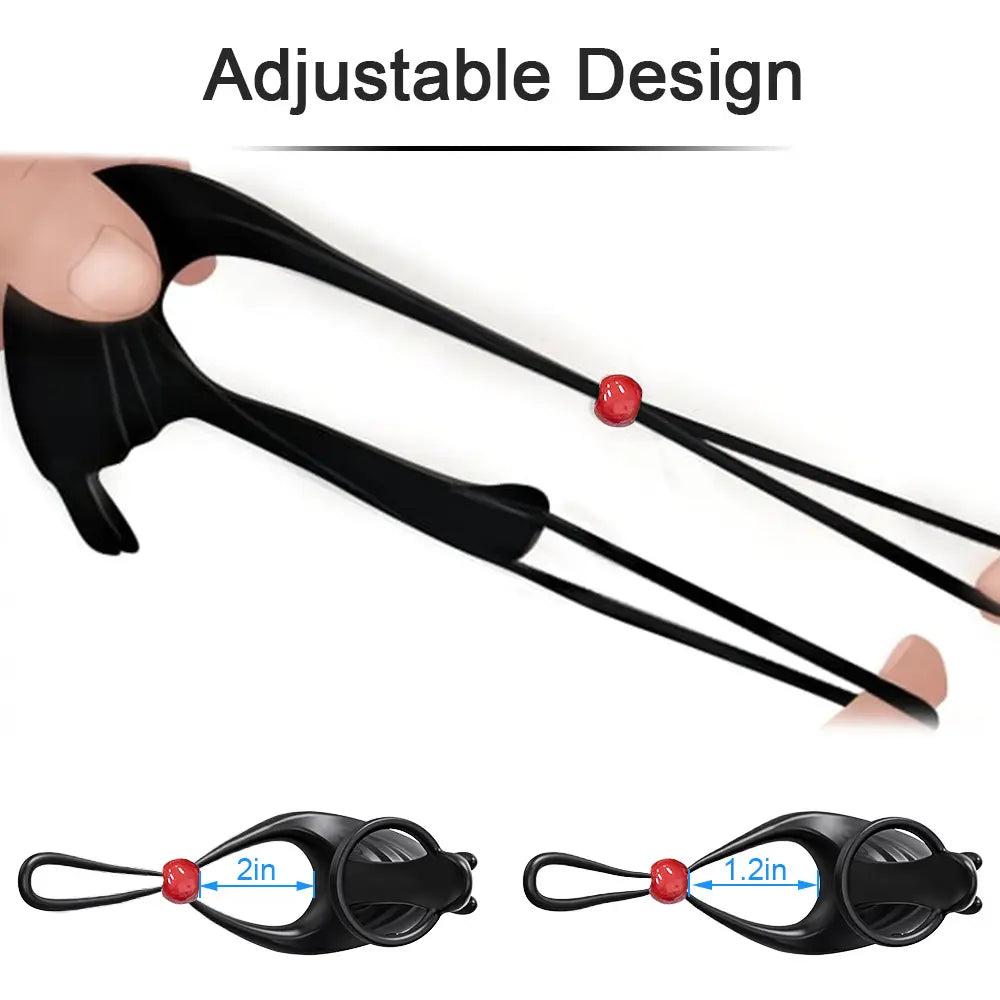 Remote Control Vibrating Cock Ring with Rose Vibrator for Couples