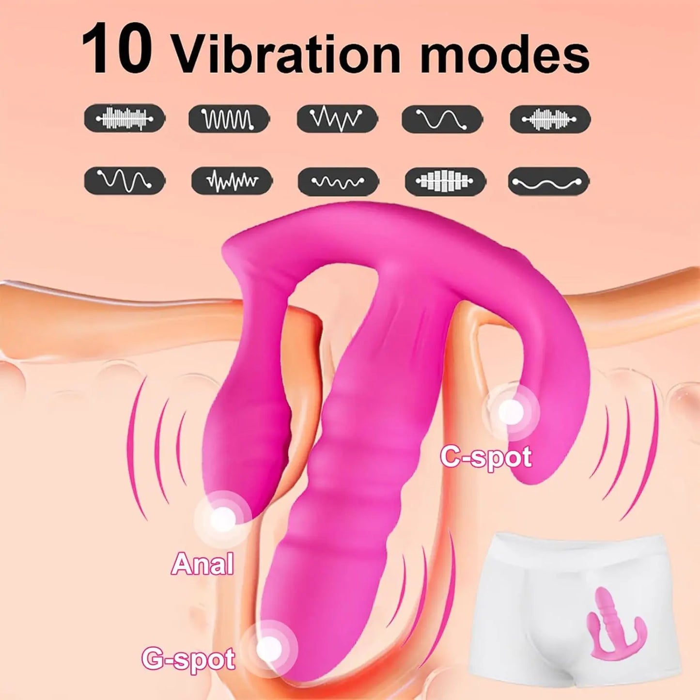Trident Prostate Massager - Non-Vibrating P-Spot Toy for Men