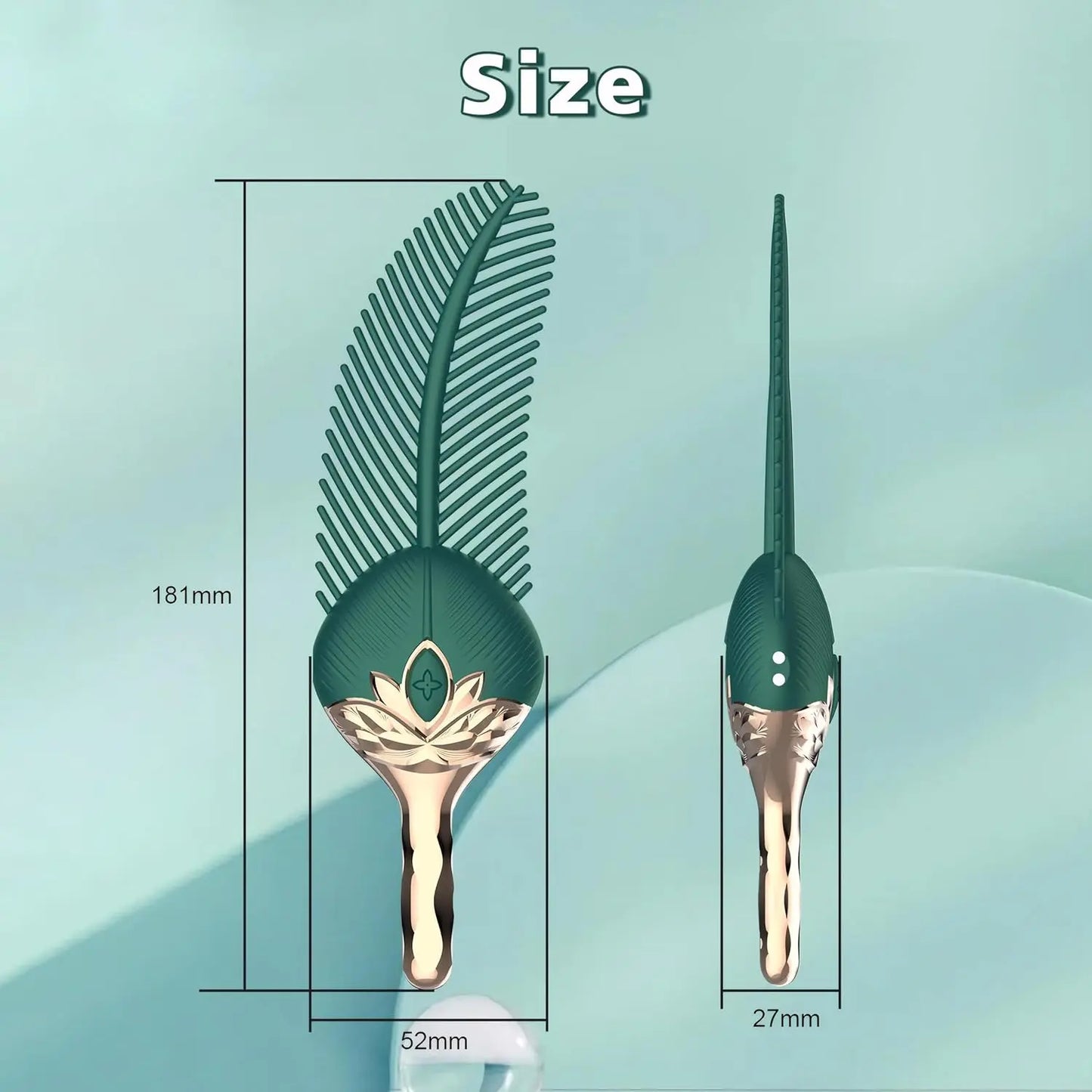 Vibrating Peacock Feather Tickler - 10 Modes Silicone Sex Teaser for Foreplay - image 5