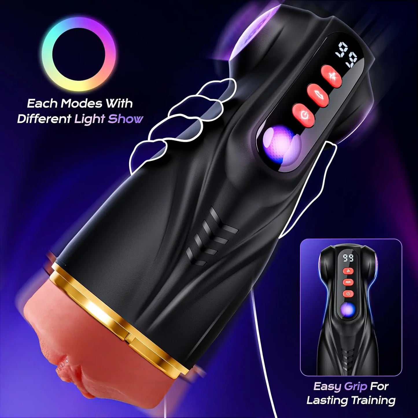 male masturbator side angle product view