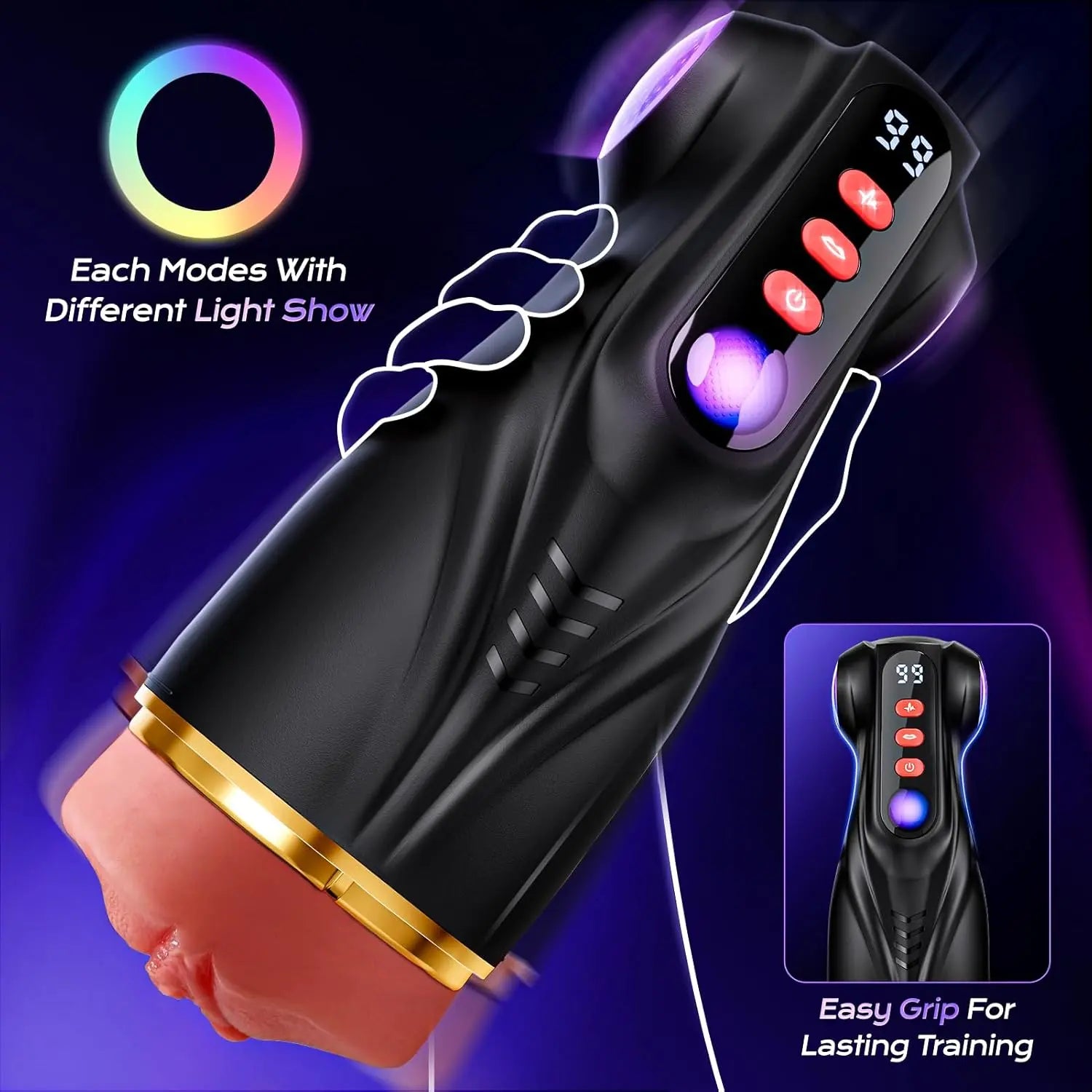 male masturbator side angle product view
