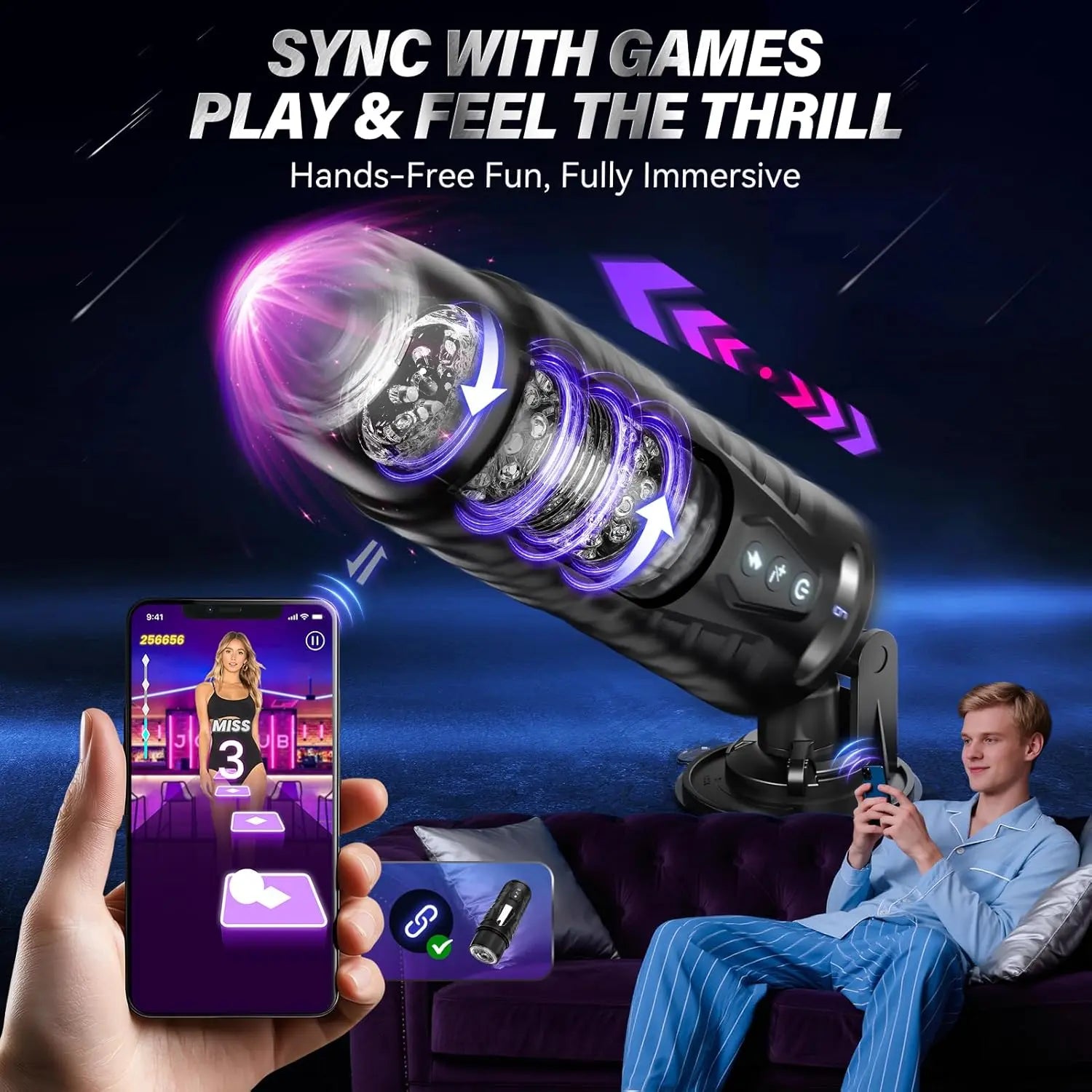 AI Sync Male Masturbator Hands Free Thrusting Rotating Sex Machine AI Sync Male Masturbator Hands Free Thrusting Rotating Sex Machine