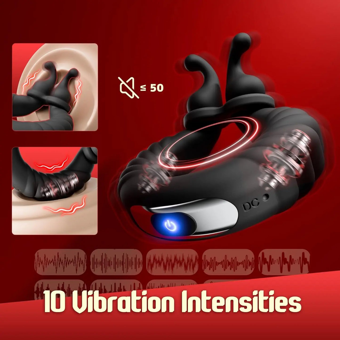 Vibrating Cock Ring with Clitoral Stimulator | Couples Sex Toy