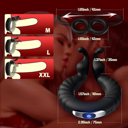 Vibrating Cock Ring with Clitoral Stimulator | Couples Sex Toy