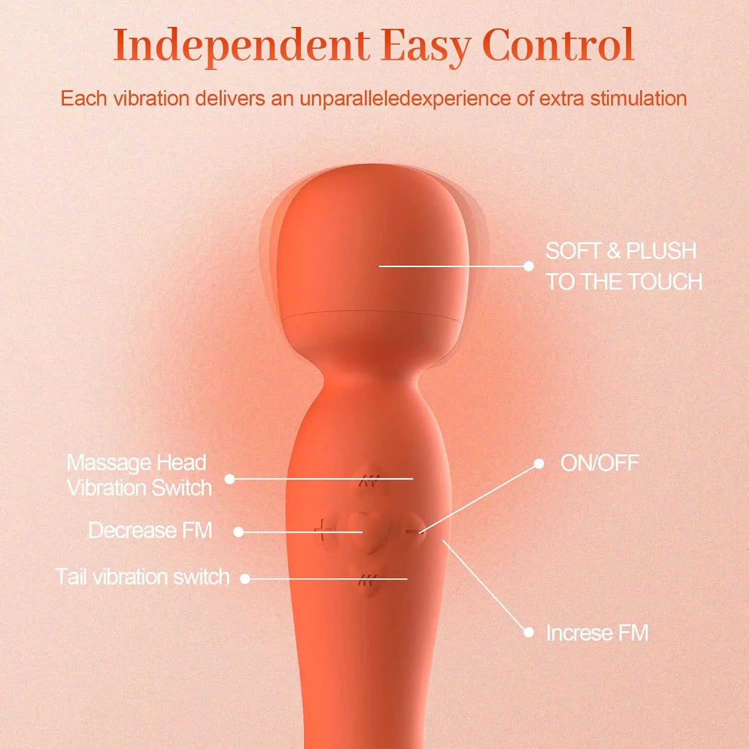 wand vibrator side angle product view
