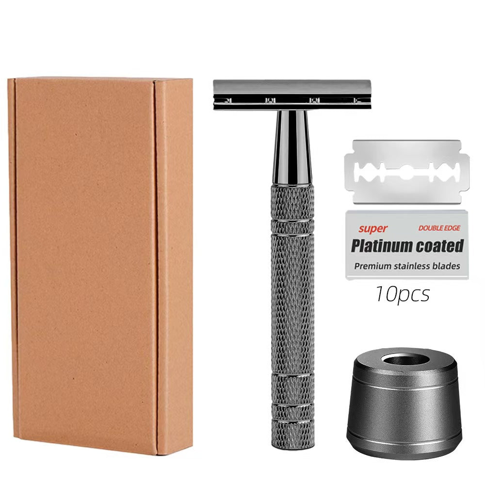 Plastic-Free Single-Blade Razor | Free 10 Premium Blades