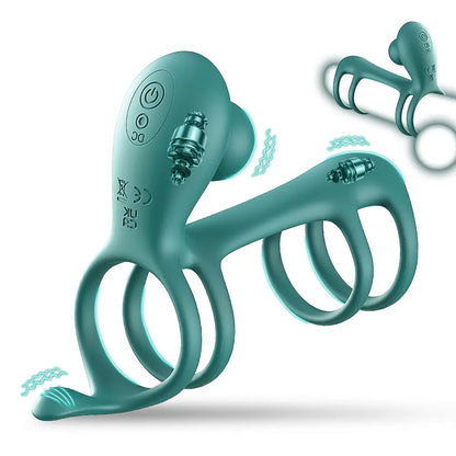 360° Twisting Cock Ring with G-Spot Stimulator | Couples Toy