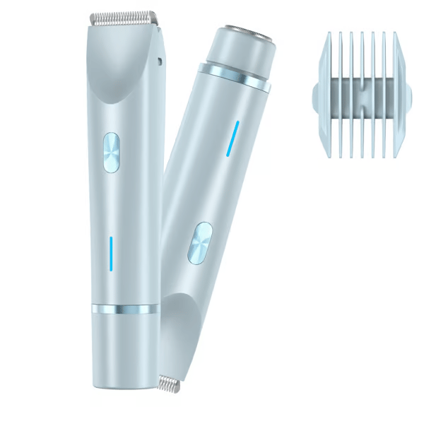 Pink bikini trimmer for women, portable design for easy and gentle body hair removal