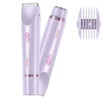 Electric bikini trimmer for women, body hair remover with dual head design and smooth skin-safe trimming