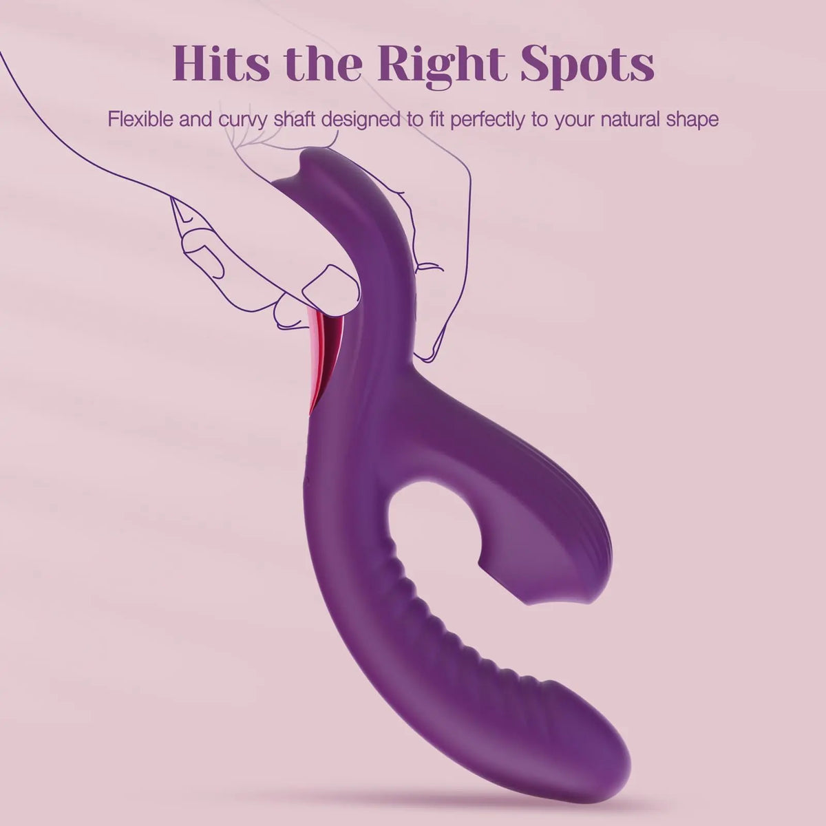 Flexible curved rabbit vibrator designed for targeted G-spot stimulation and comfortable positioning