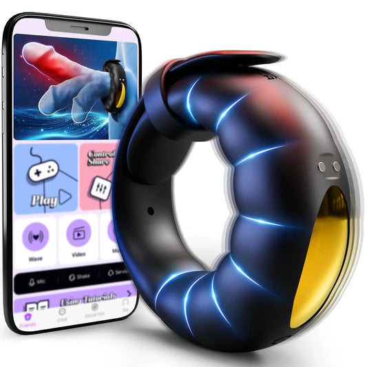 App Control Vibrating Cock Ring - Dual Motor Penis Ring