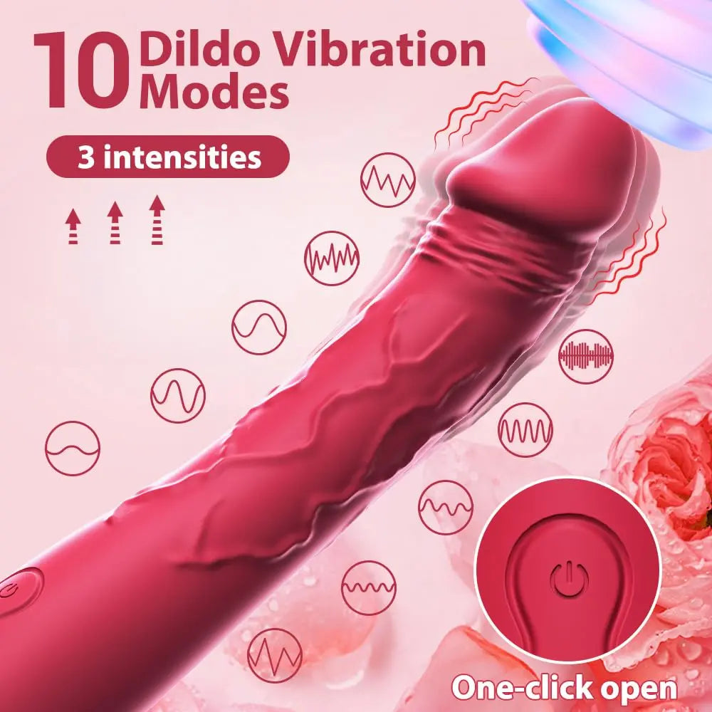 7.6" Realistic Dildo Vibrator - 10 Modes G-Spot & Clitoral Stimulator - image 5