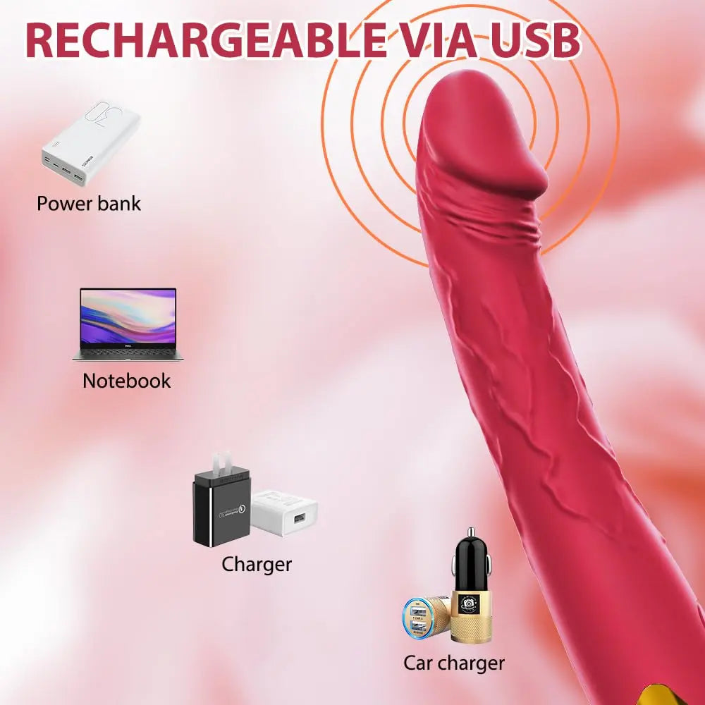 7.6" Realistic Dildo Vibrator - 10 Modes G-Spot & Clitoral Stimulator - image 10