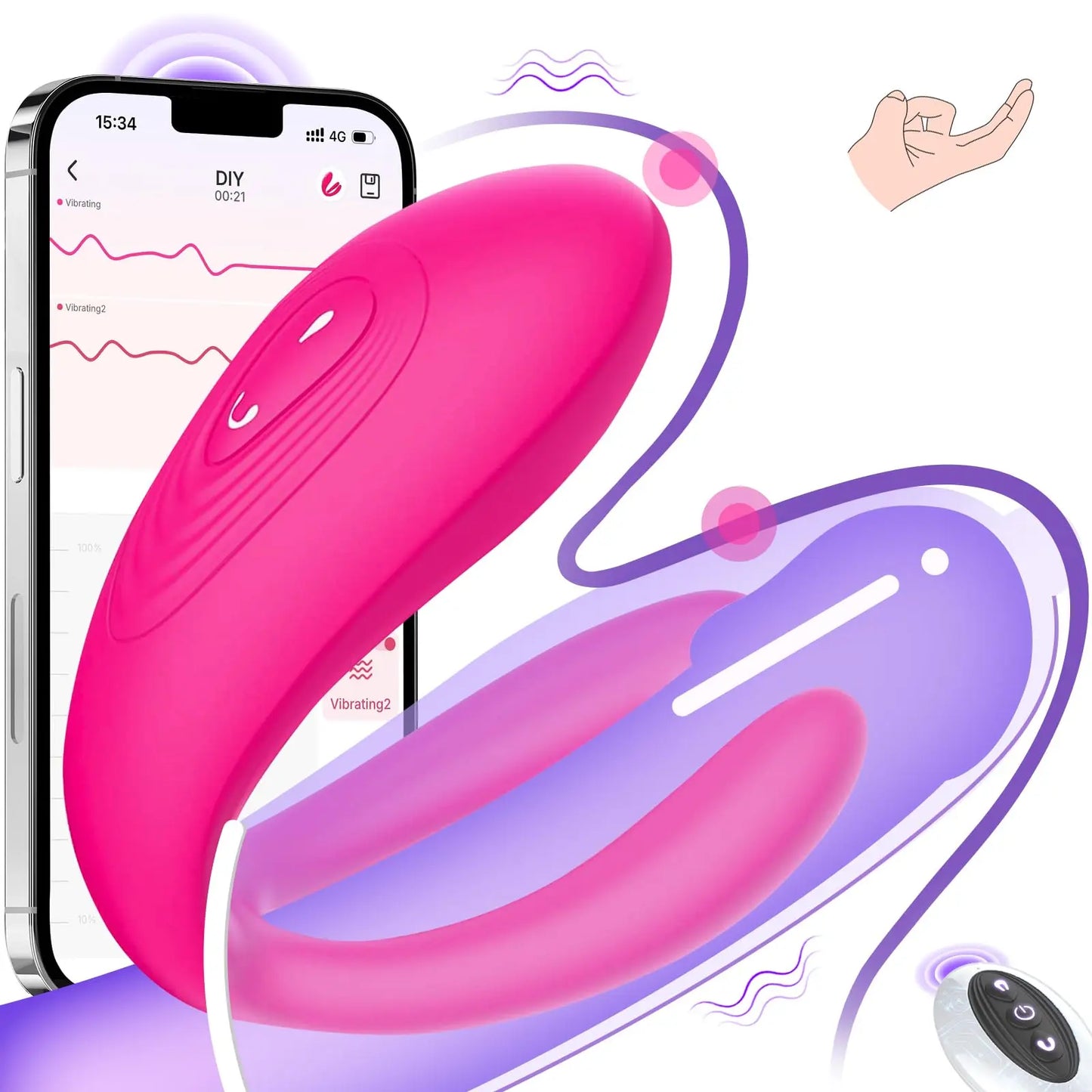 App Controlled Wearable Vibrator for Couples & Women