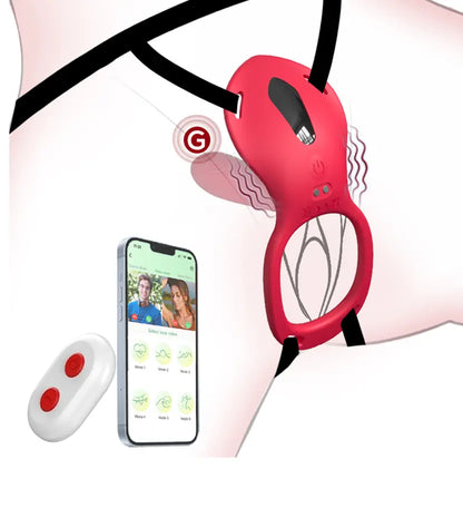 App Remote Control Wearable Rose Vibrator - Couples Panty Toy & Cock Ring - image 9