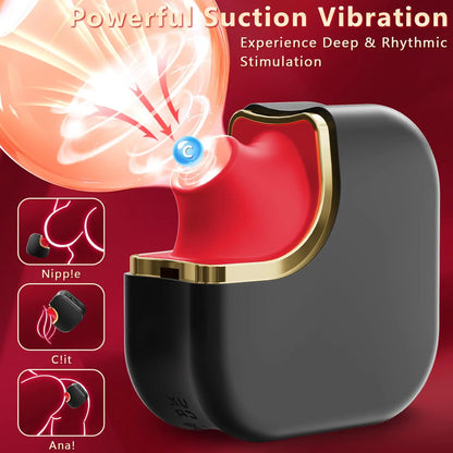 2-in-1 Clit Sucker & Nipple Suction Vibrator