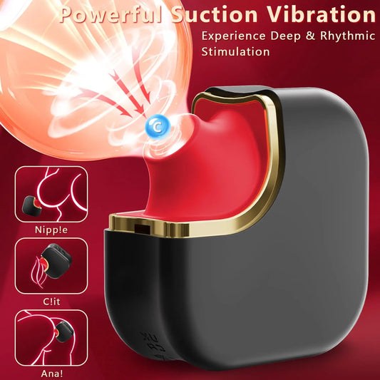 2-in-1 Clit Sucker & Nipple Suction Vibrator