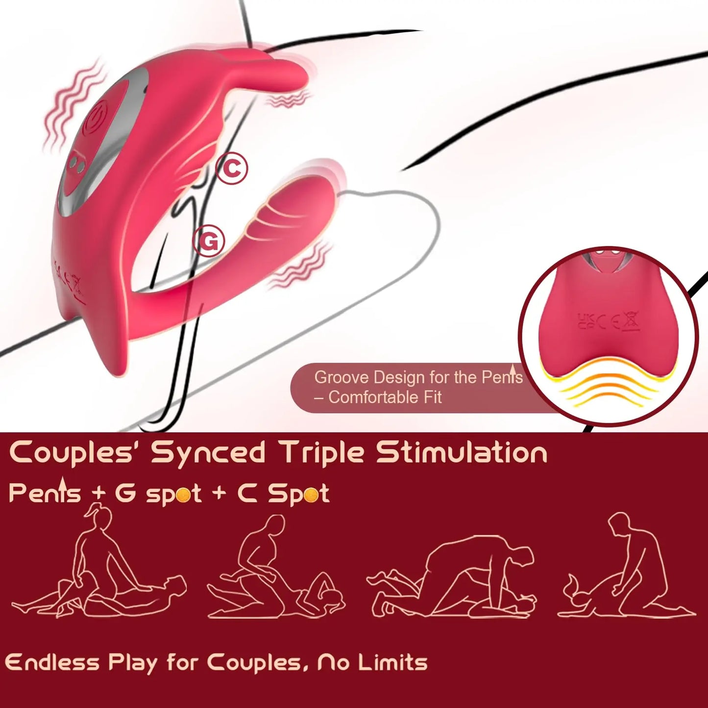 App Remote Control Wearable Vibrator for Couples