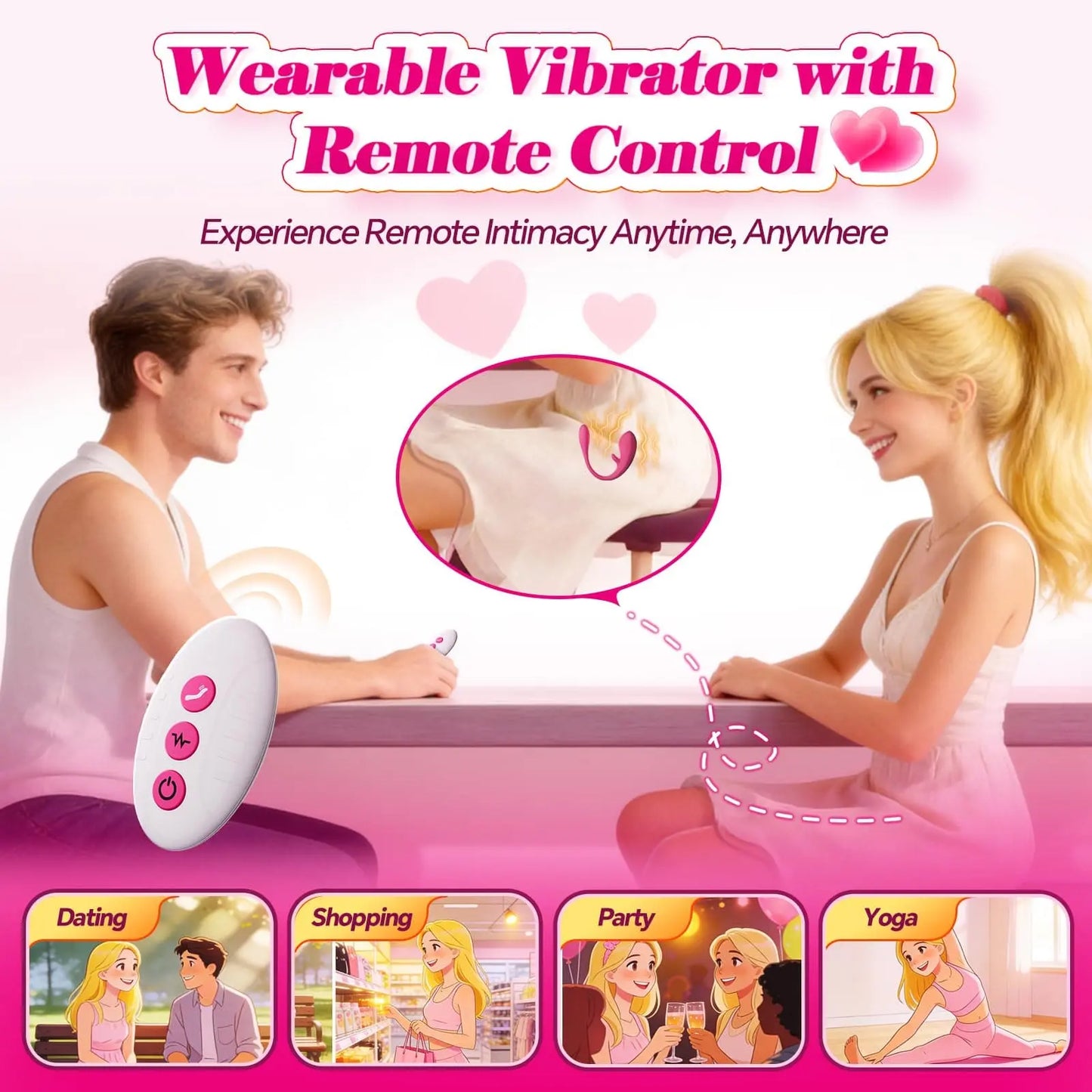 App Remote Control Wearable Vibrator for Couples | G-Spot Panty Toy