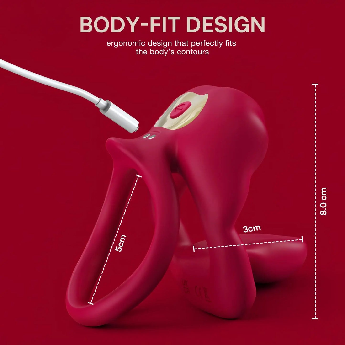 App Control Cock Ring with Tongue Vibrator | Couples Sex Toy
