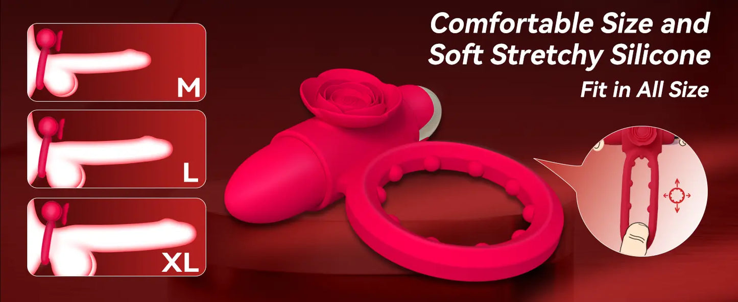 Vibrating Cock Ring with Clitoral Stimulator | Couples Sex Toy