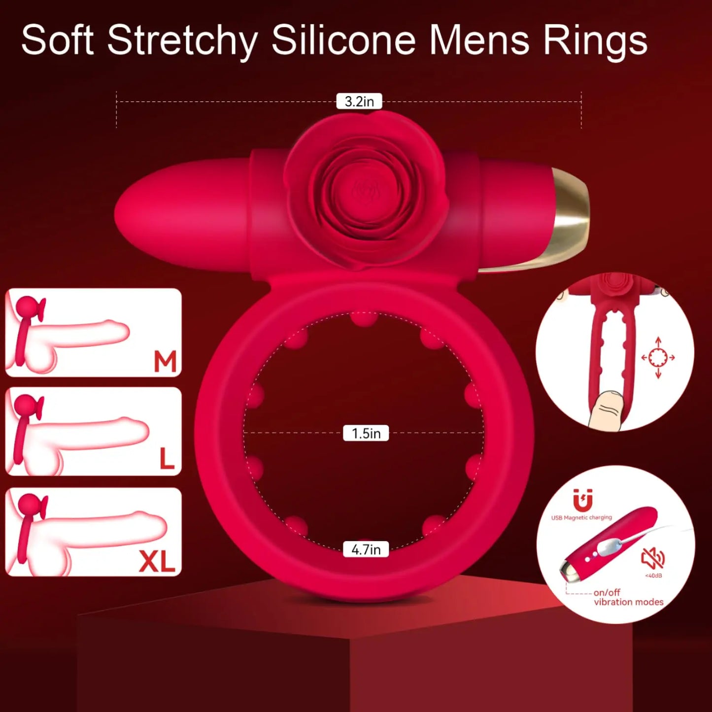 Vibrating Cock Ring with Clitoral Stimulator | Couples Sex Toy