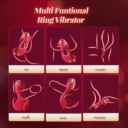 3-Motor Vibrating Cock Ring for Couples & Clit Pleasure