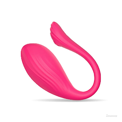 Zenzoone ergonomic dual-action silicone adult toy: bright pink body-safe intimate device with curved design, discreet packaging and shipping for personal use