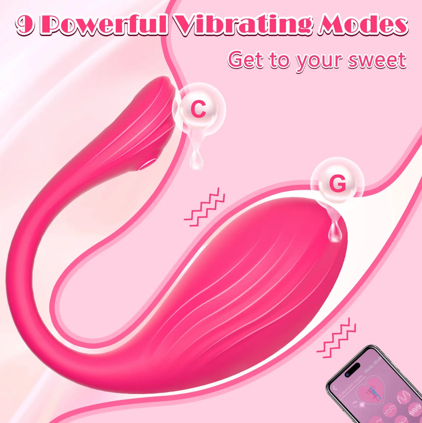 Zenzoone adult toy with 9 powerful vibrating modes, dual-head stimulation for G-spot and C-spot pleasure