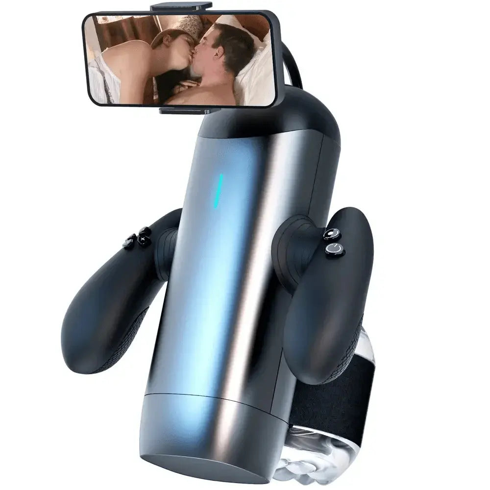 Zenzoone Nova automatic male masturbator with phone holder hands free experience