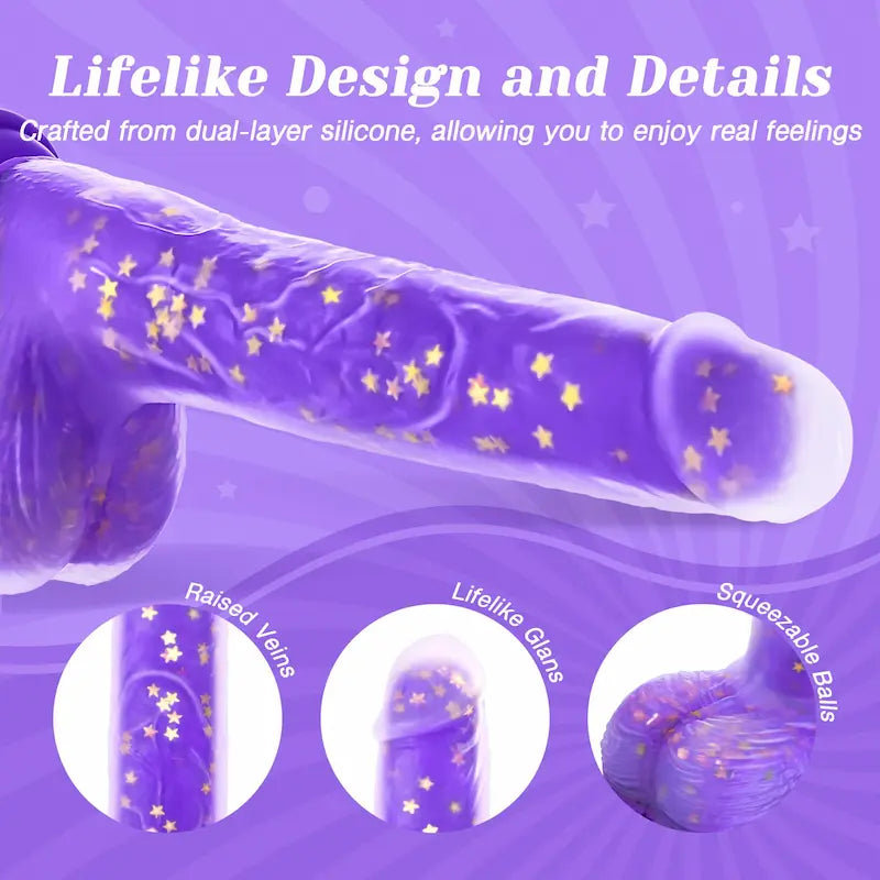 Zenzoone Cozy realistic dual-layer silicone dildo featuring lifelike texture, raised veins and soft flexible