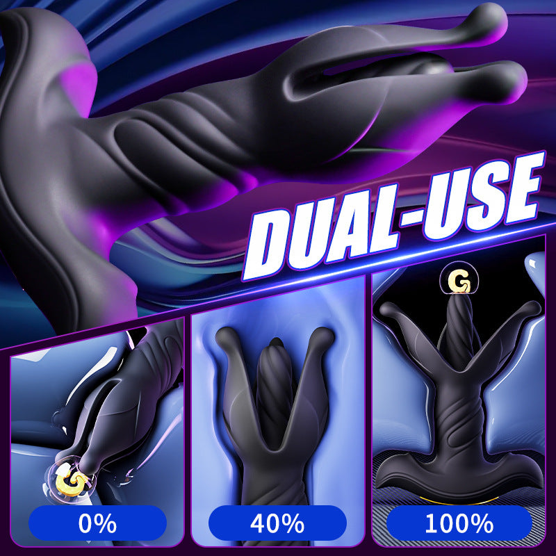 Zenzoone flower shape anal plug with expandable design, stimulates prostate and G-spot for men