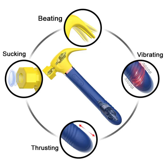 Zenzoone Hammer vibrator four stimulation functions beating sucking vibrating thrusting