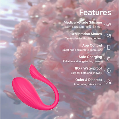 Zenzoone toy features medical-grade silicone, 10 vibration modes, app control, safe charging, IPX7 waterproof, quiet and discreet design